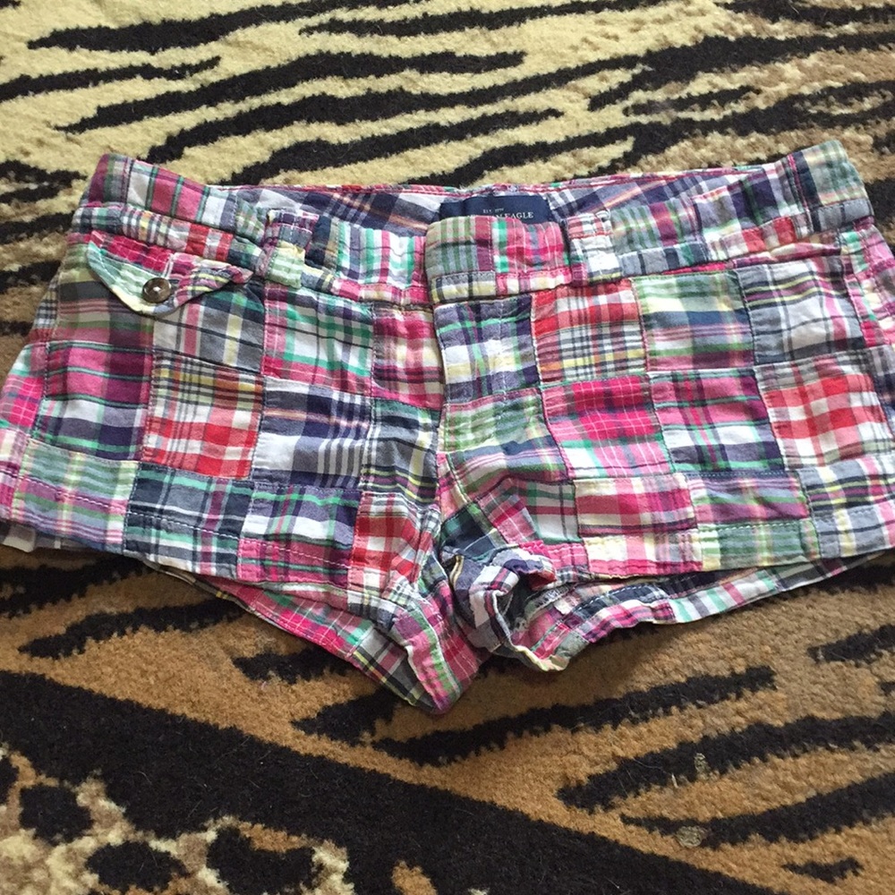 American Eagle plaid shorts